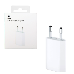TRAVEL USB POWER ADAPTER APPLE IPHONE MD813ZMA A1400 1000mA 5W WHITE PACKING OR