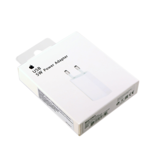 TRAVEL USB POWER ADAPTER APPLE IPHONE MD813ZMA A1400 1000mA 5W WHITE PACKING OR3